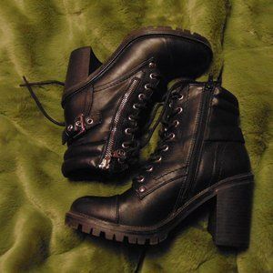6.5 black gbg high heel boots